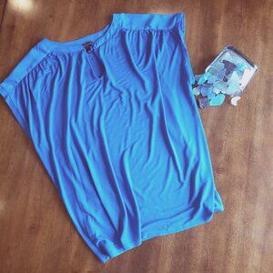 Blue V Neck Dress TShirt